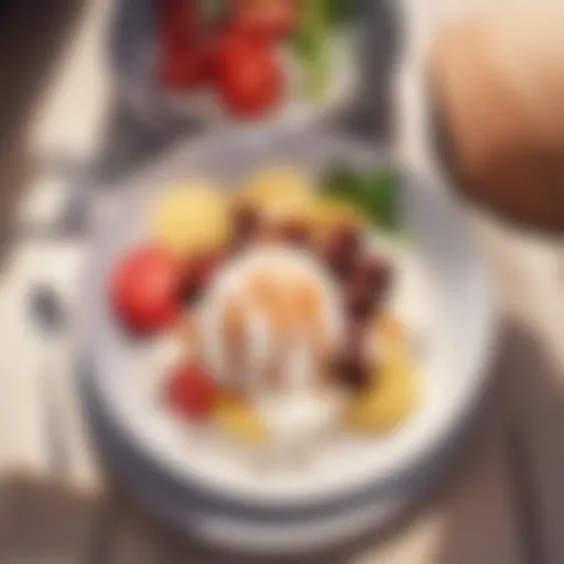 Artful presentation of a gourmet dish from Food Wars