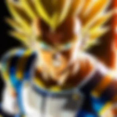 Vegeta showcasing his iconic Super Saiyan transformation