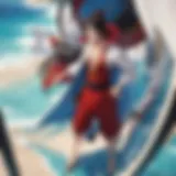 A dramatic scene showcasing the latest conflict in One Piece