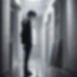 An eerie scene from Ghost Hunt showcasing the dark setting and haunting atmosphere.