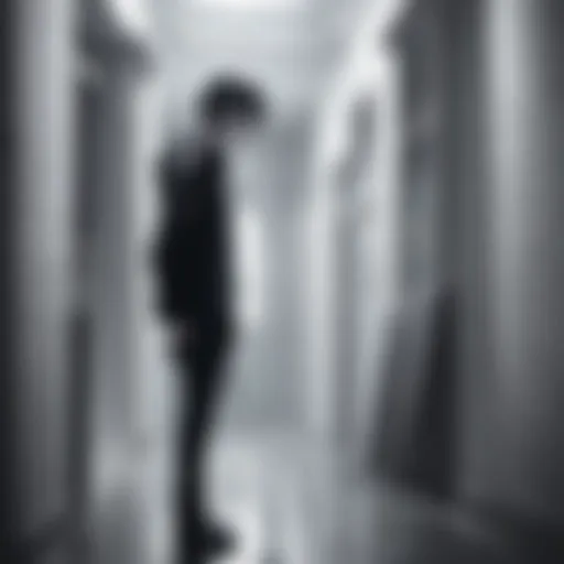 An eerie scene from Ghost Hunt showcasing the dark setting and haunting atmosphere.