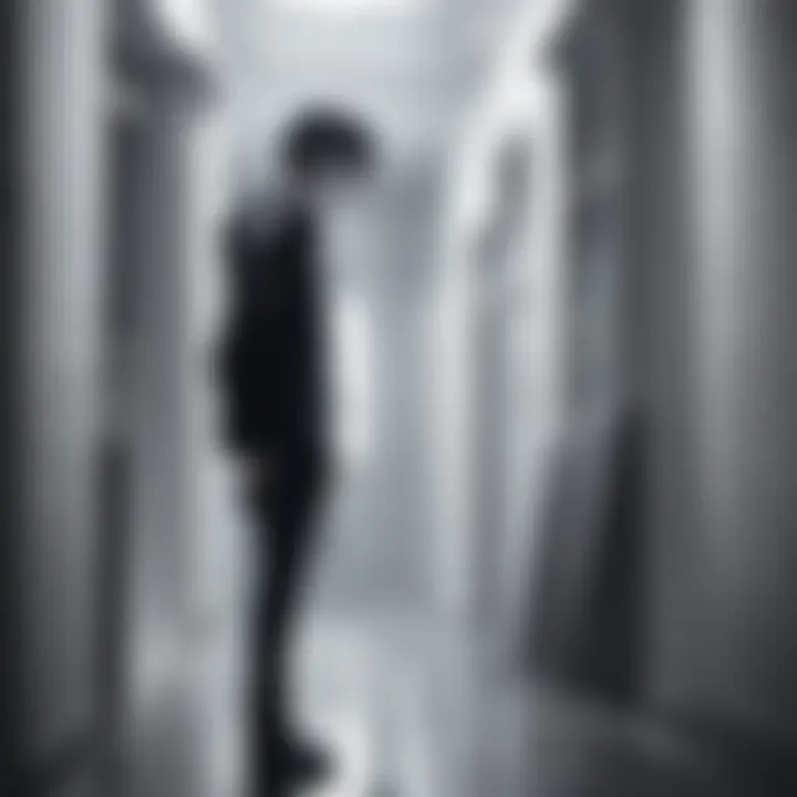 An eerie scene from Ghost Hunt showcasing the dark setting and haunting atmosphere.