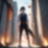 A vibrant scene showcasing the climactic battle in the final Naruto movie.