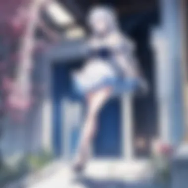 An anime character representing Belle in a vibrant setting.