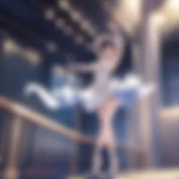 An intense dance competition scene from Ballroom Youkoso showcasing the energy and emotion of the performers.
