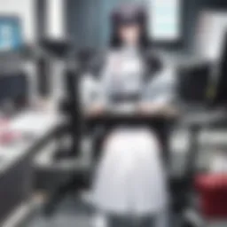 Visual representation of an anime editing workstation