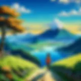 A stunning landscape from a popular anime series