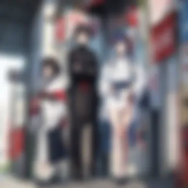 Character Dynamics in Dakaichi An artistic depiction of the captivating character dynamics within Dakaichi