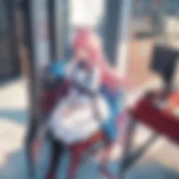 Anime characters sharing a romantic moment