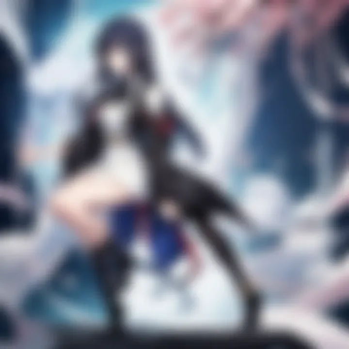 Artistic depiction of quiz design elements related to anime