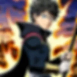 A vibrant scene from Black Clover showcasing the main characters in action.