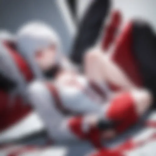 A dark and atmospheric scene from a blood-themed anime