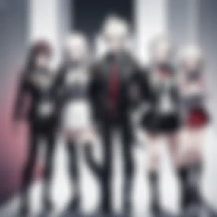 A visual montage of key Danganronpa characters