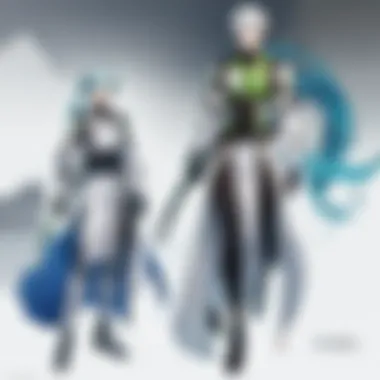 Genji's Duality in Character Design An artistic representation of Genji showcasing his duality as a character