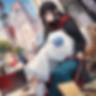 Cultural Influences on Heroism in Anime A symbolic representation of cultural influences on anime heroes, blending traditional and modern elements.