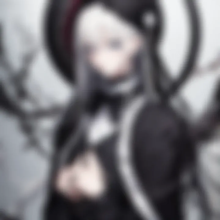 A dramatic scene showcasing the enigmatic characters of Black Butler.