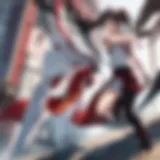 A captivating scene showcasing the protagonists of Kiba in a dramatic moment.