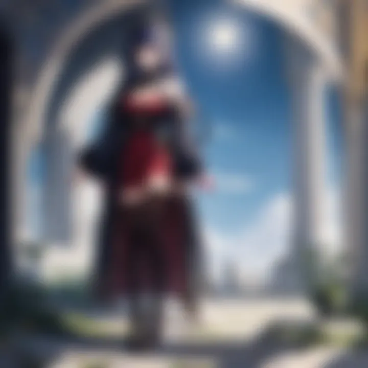 Character design showcasing a mystical protagonist
