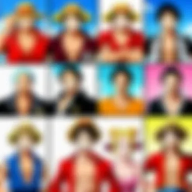 An infographic showcasing the timeline of the One Piece English dub evolution, illustrating key milestones and character developments.