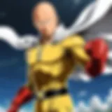 The main character Saitama in a striking pose.