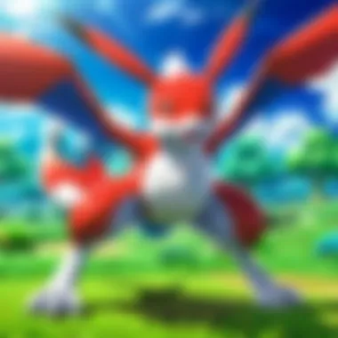 A close-up of a battle between Pokémon