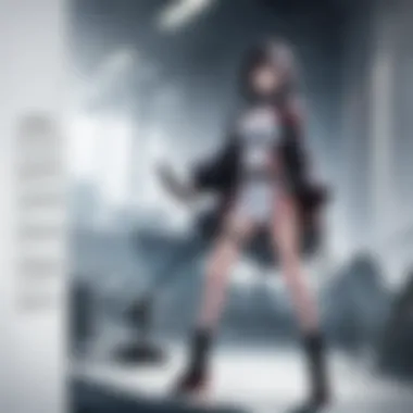 A captivating scene showcasing the main character in a tense battle against a formidable foe.