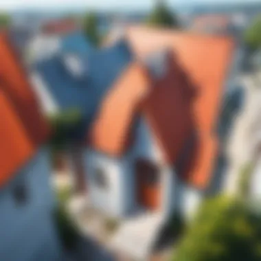 Charming cottage with an orange roof blending into a picturesque village