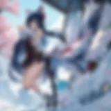 An artistic depiction of grabian elements in a vibrant anime scene