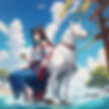 The Spiritual Guide: Dogs as Symbols of Wisdom and Guidance A mystical dog character illustrating spiritual themes in manga.