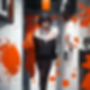 Color Theory: The Emotional Impact of Orange An abstract representation of orange color theory and its emotional impact on storytelling in anime.