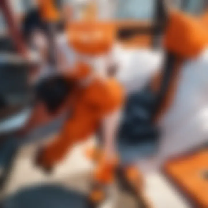 A collage of iconic anime scenes where the color orange plays a pivotal role in the narrative.