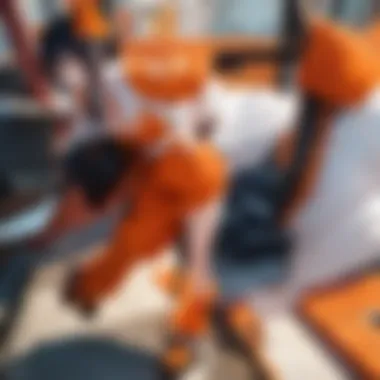 Iconic Anime Scenes Where Orange Dominates A collage of iconic anime scenes where the color orange plays a pivotal role in the narrative.
