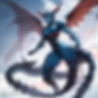 Dramatic Dragon Anime Scene A dramatic scene from a dragon anime, illustrating intense conflict and emotional depth.