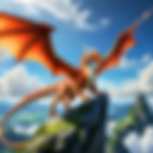 A majestic dragon soaring through a vibrant sky, symbolizing freedom and strength.