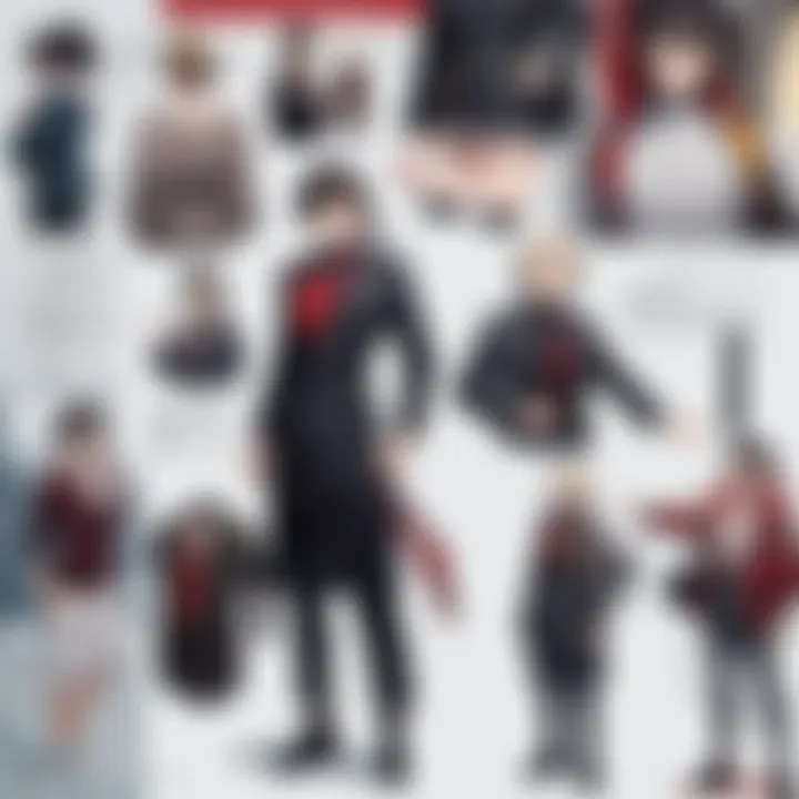 Illustration depicting the evolution of Rocky Yama's character