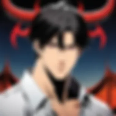 An artistic representation of the protagonist grappling with moral dilemmas in 'The Devil'.