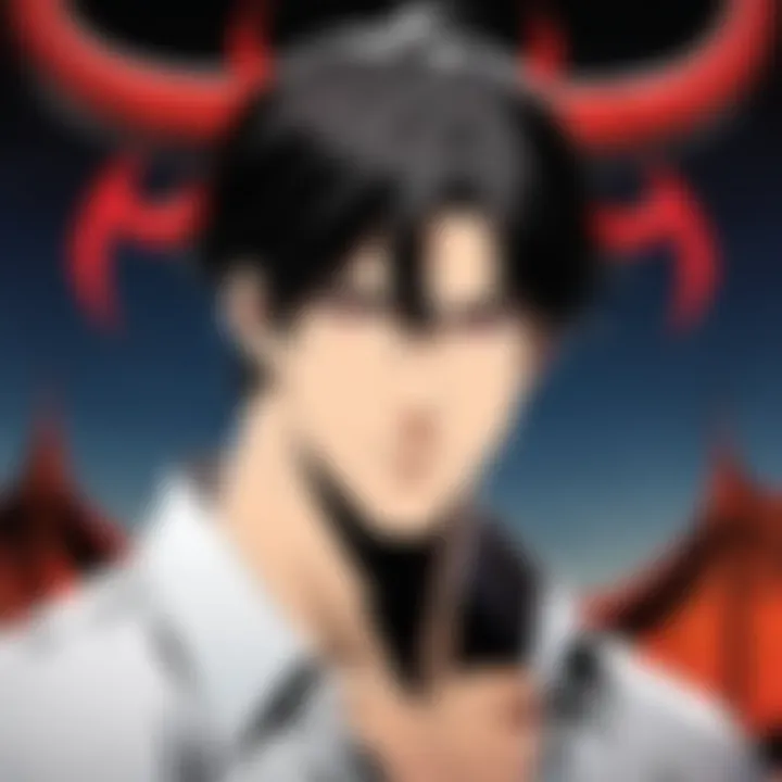 An artistic representation of the protagonist grappling with moral dilemmas in 'The Devil'.