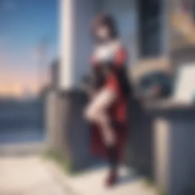 A serene backdrop featuring a romantic setting commonly found in anime narratives.