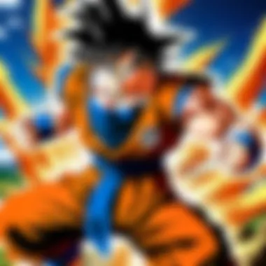 The iconic cover of Dragon Ball Z manga showcasing Goku in action