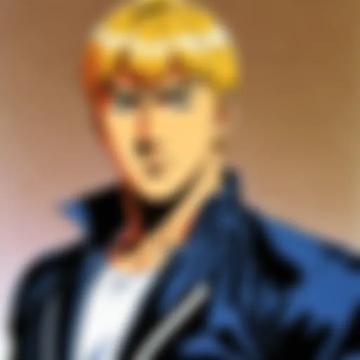 A striking visual of Onizuka in a classroom setting, embodying his unique teaching style.