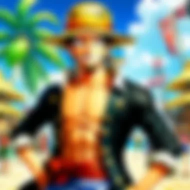 The Adventures of the Straw Hat Pirates An artistic representation of the Straw Hat Pirates during a pivotal moment in the series