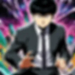An artistic representation of Mob's psychic abilities