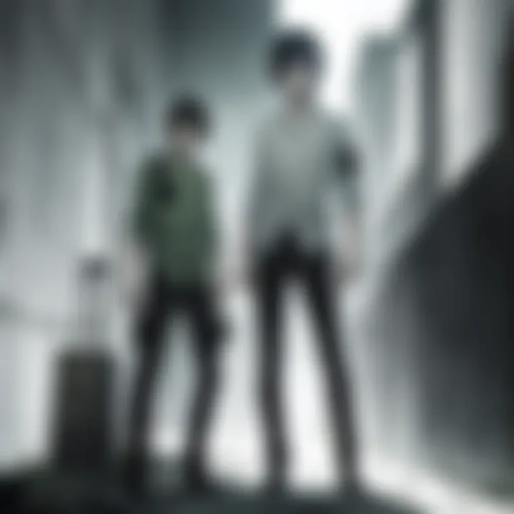 An intense close-up of a key character from Btooom! displaying their emotional depth and complexity.