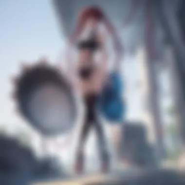 A visually stunning landscape that represents the unique aesthetic of tight rope anime.