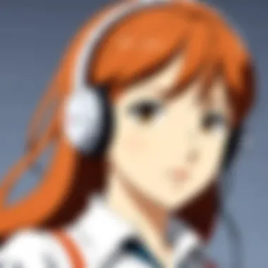 The Art of Voice Acting in Dubbing A stylized representation of voice actors in a recording studio.