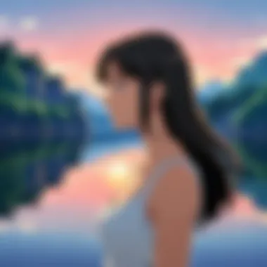 Character Reflection on Love Close-up of a character reflecting on love