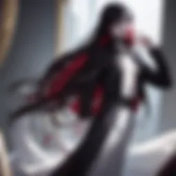 A digital representation of a vampire aesthetic.