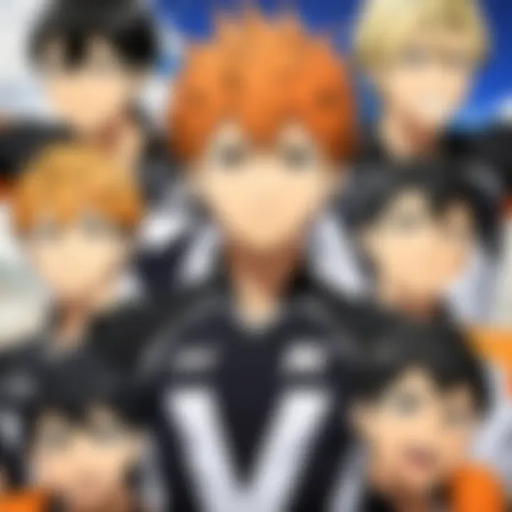 A collage of streaming platforms featuring Haikyuu