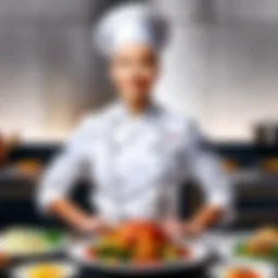 A dramatic culinary showdown featuring vibrant dishes.