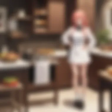 A vibrant scene from Food Wars showcasing a prestigious cooking competition.